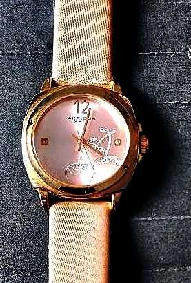 Ceas Damă Akribos XXIV Diamond AK902PK Rose Gold cu Cireșe