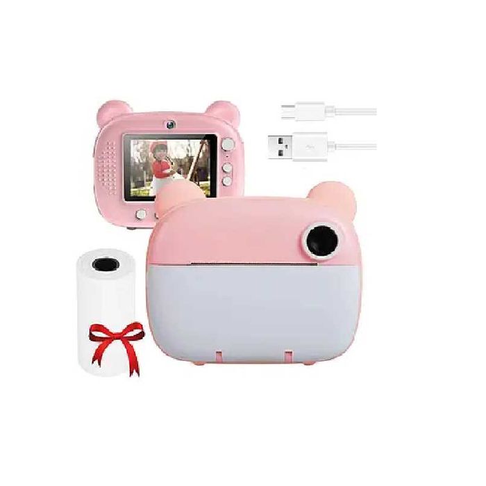Детски фотоапарат+принтер, Син, Розов