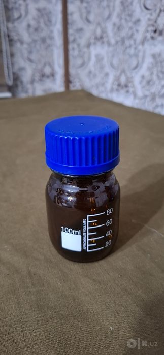 лабораторная посуда, стеклянная бутылка, янтарная бутылка