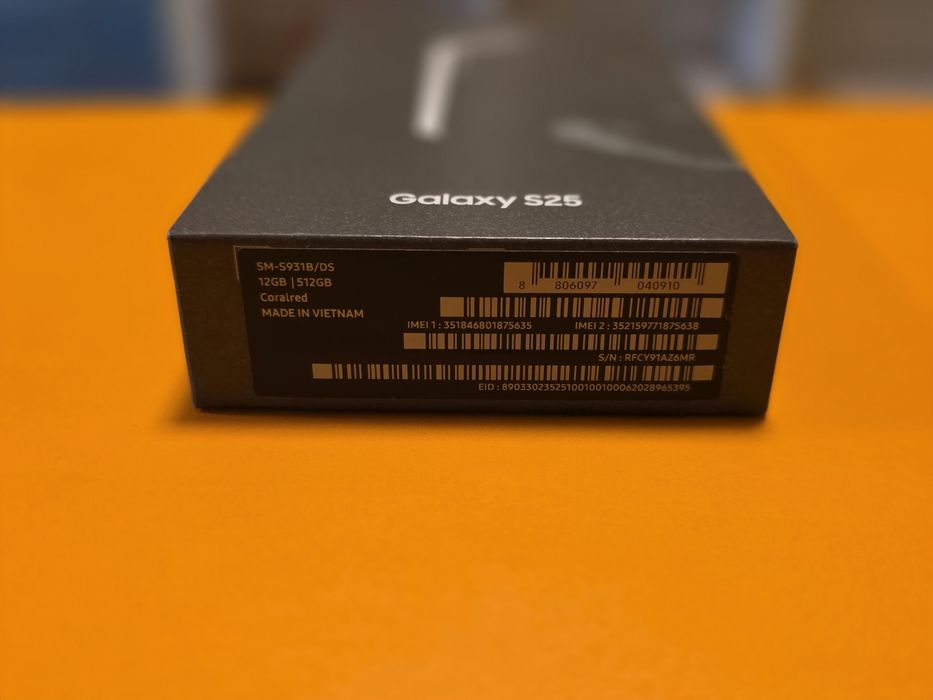 Samsung S25 512gb 12gb Coralred open box factura garantie Samsung