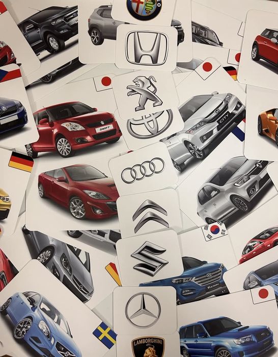 Детски монтесори карти "Колите в Света"