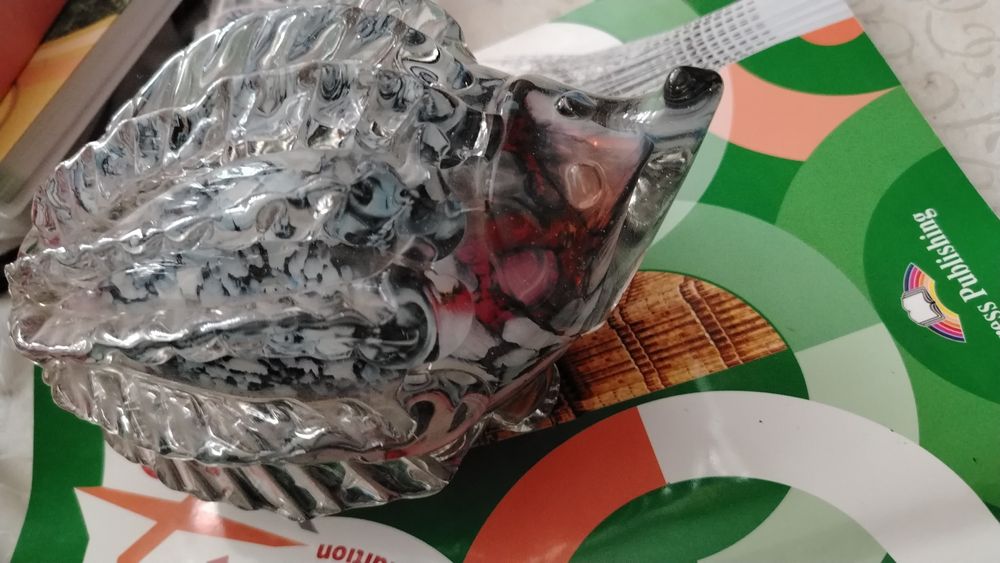 Статуэтка СССР антикварный еж стекло