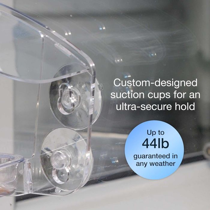 Прозрачна акрилна къщичка за птици с плъзгаща се тава - хранилка