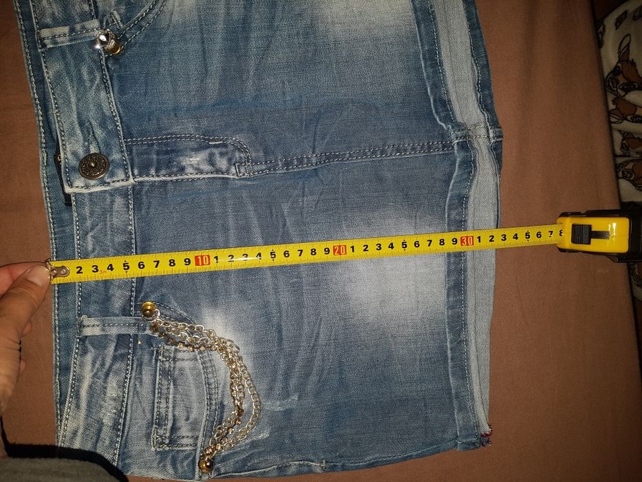 Дънкова къса пола М-Л