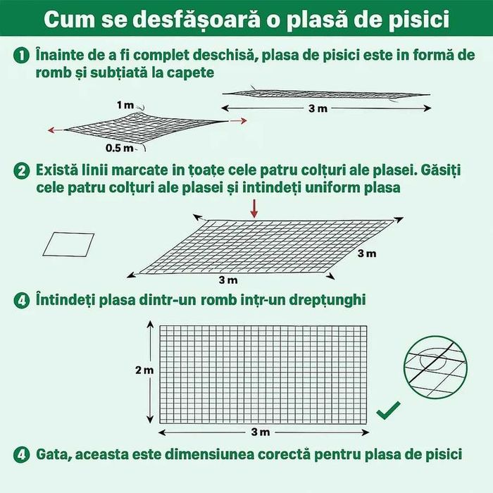Plasa protectie pisici pentru balcon si fereastra, 3m x 6m