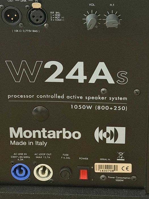 Montarbo  W24As ,două boxe active noi.