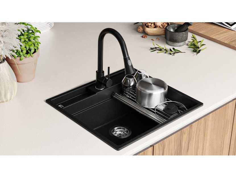 NEW 2023 Кухненска Мивка от гранит модел Осло 60 Премиум 580 x 530 TOP