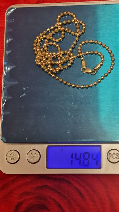Lanț aur 14 k  model biluțe