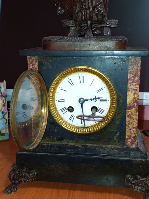 Ceas cu pendul de șemineu francez sec.XIX, S.Marti et Cie