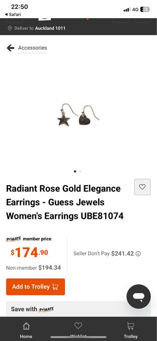 Guess оригинални  обеци