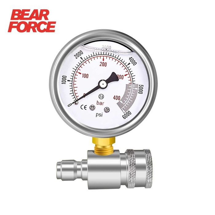 Манометър за водоструйка BEAR FORCE с 3/8" бърза връзка 420bar