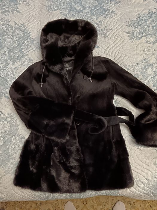 Шуба норковая чёрная