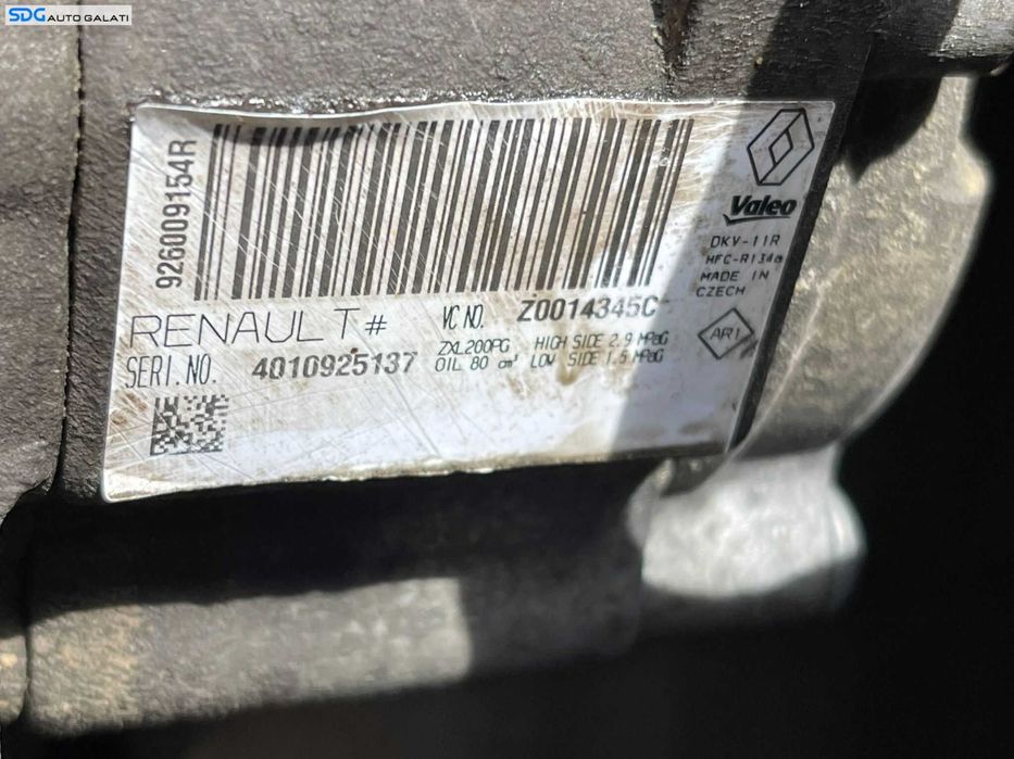 Compresor AC Aer Conditionat Clima Dacia Logan 2 1.2 B 2013 - 2017 Cod Z0014345C 926009154R 926009154 [C4671]