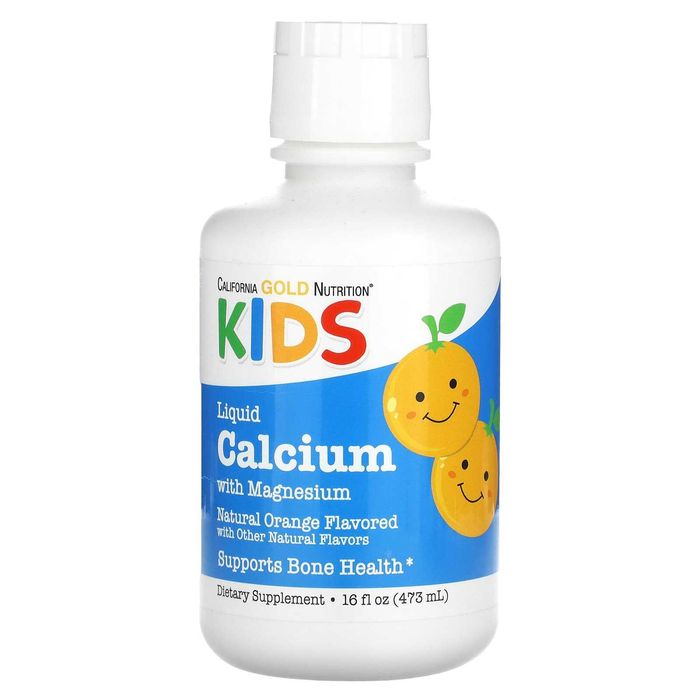 Жидкий кальций с магнием для детей, California Gold Nutrition, 473 мл