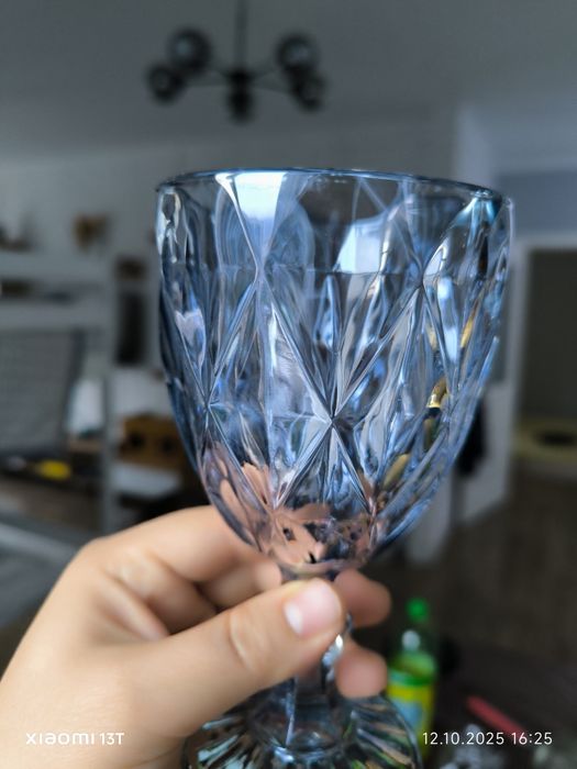 Фужеры голубые зеркальные