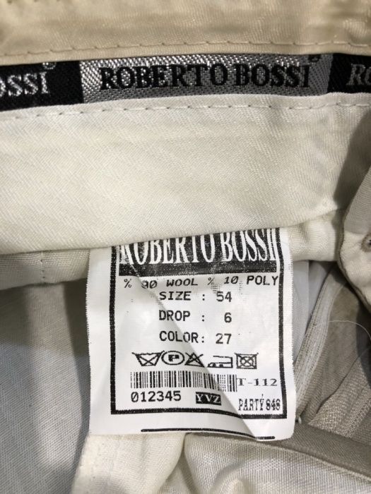 Costum 90% Lână Roberto Bossi, Bej, mărimea 54 stare impecabilă