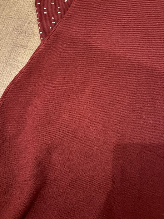 Рокля с камъни - плетиво, тъмно червено, бордо