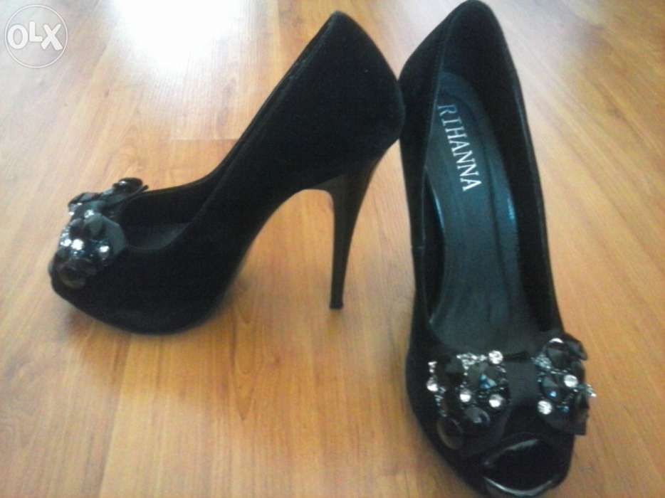 Туфли замшевые черные, 37 размер