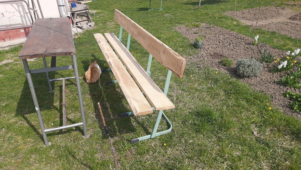 Mobilier gradina mese și scaune schelet metalic  rezistente