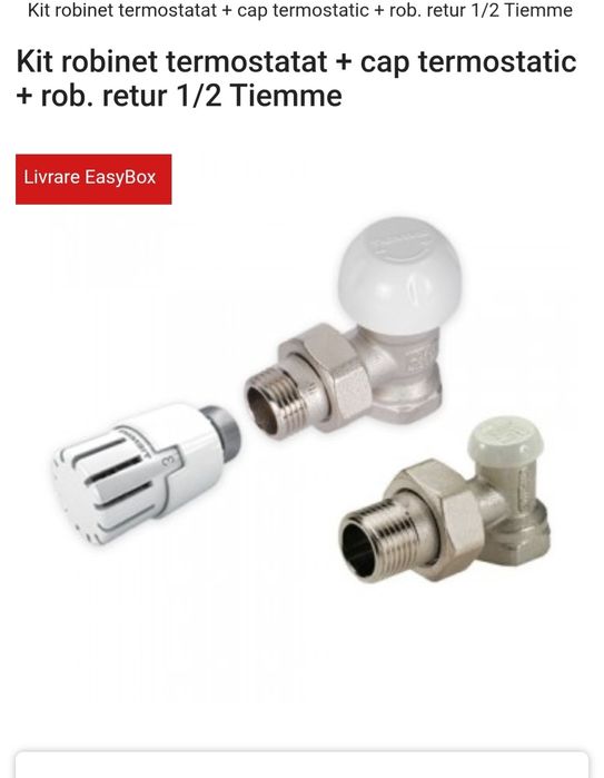 Kit robinet tur retur Tiemme