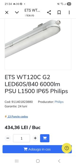 Lampa industrială cu led