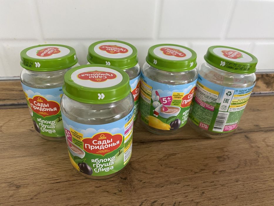 Баночки от пюре чистые