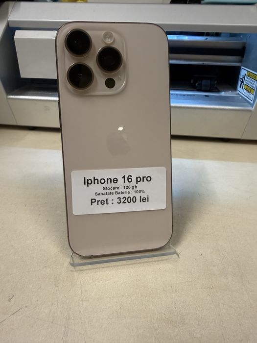Iphone 16 pro / 128 gb / 100% baterie / Impecabil ca Nou / garantie
