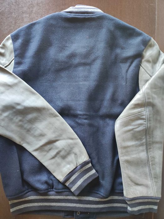 H&M - Geacă (piele naturală & fetru lână) căptuşită, măr. M/50, talie = 105-110 cm., NOUA, etichetă