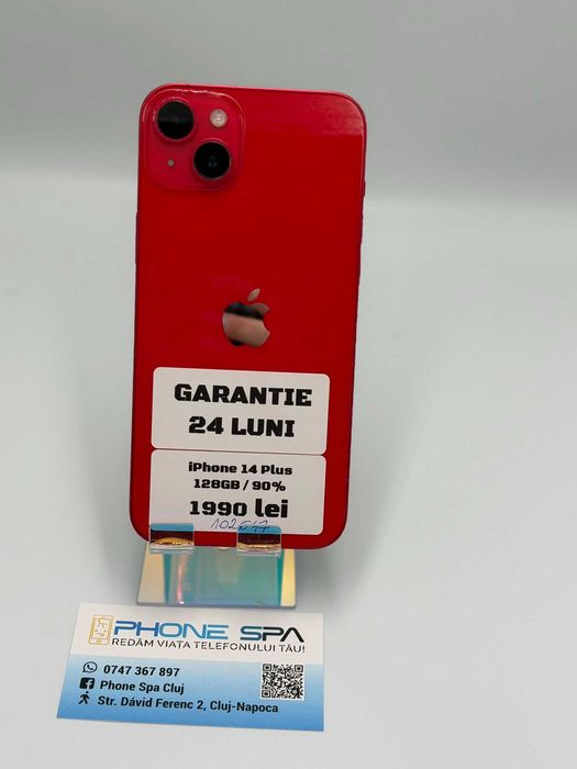 iPhone 14 Plus 128GB 90% - Din magazin,cu garantie! RATE TBI !