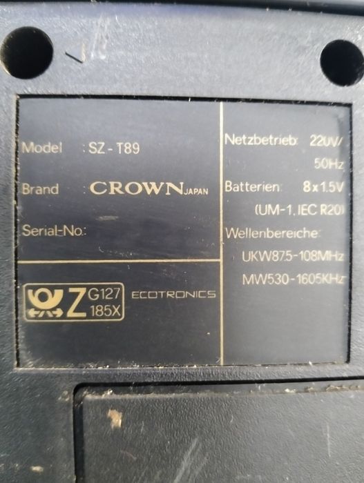 Aparat radio crown SZ-T89