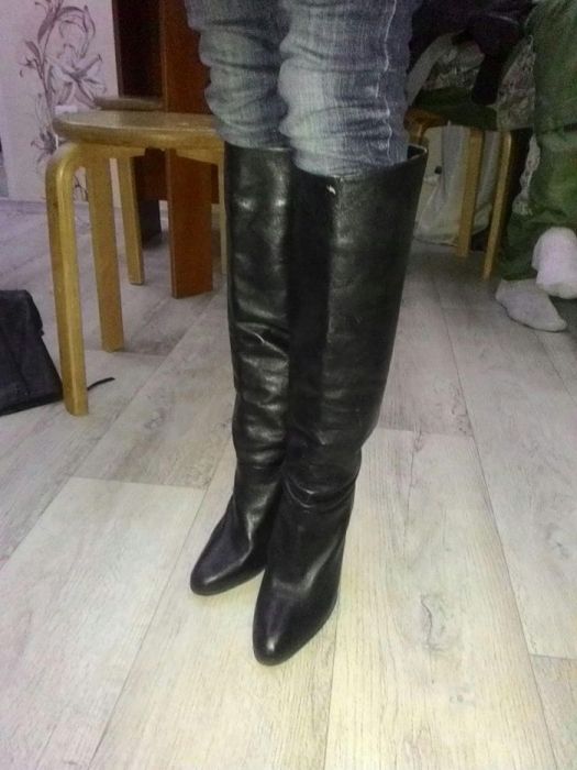 Сапоги осень-весна кожа