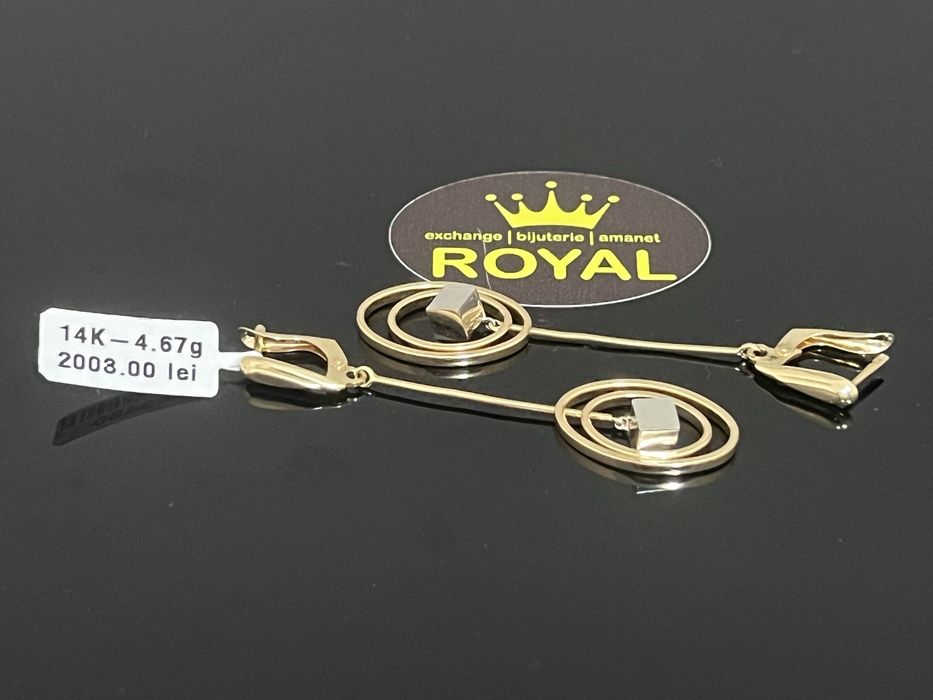 Bijuteria Royal CB : Cercei dama aur 14K 585   4,67 grame