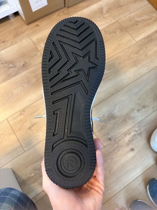 A Bathing Ape Bape Sta Patent Leather Black White Star