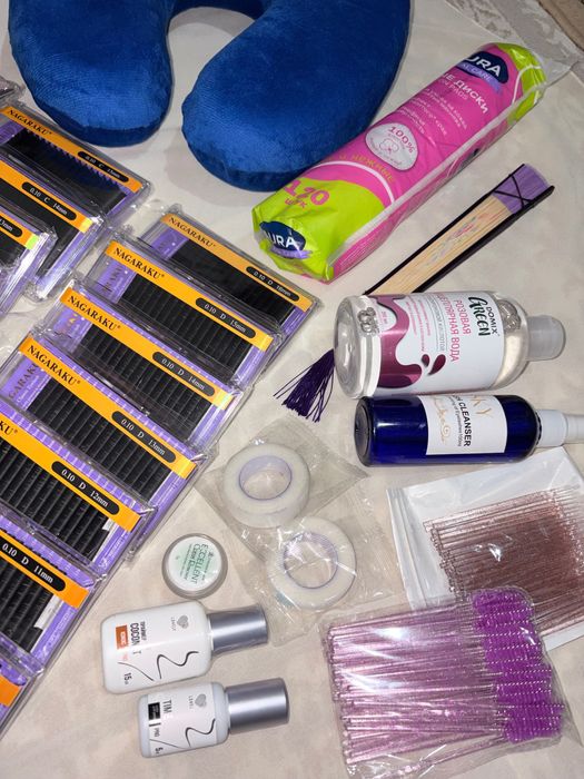 Продам готовый набор для наращивания ресниц (б/у 1 раз)