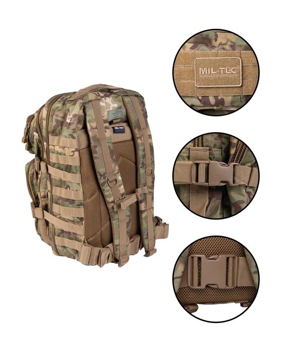 Mil-Tec Rucsac Tactic Militar - Ghiozdan Armata Camuflaj Combat - 36 L