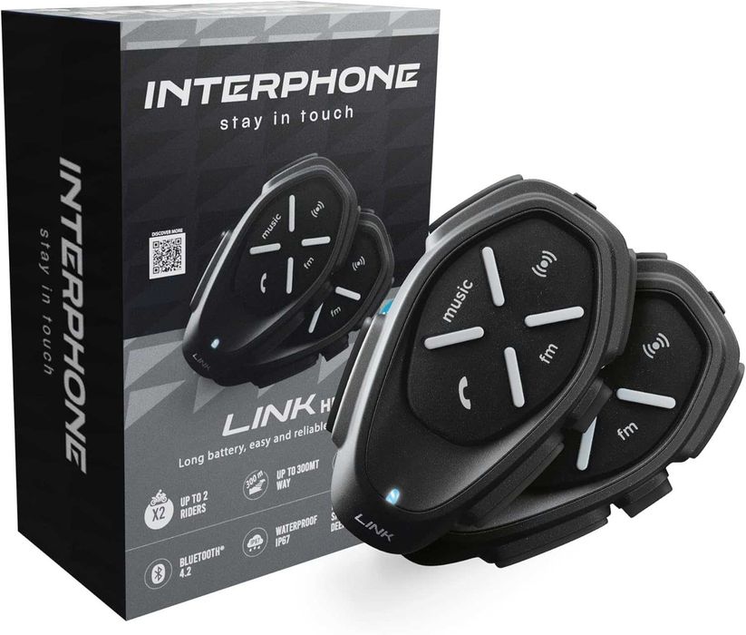 Мото интерком Interphone Link HD Double Pack 2 бр.