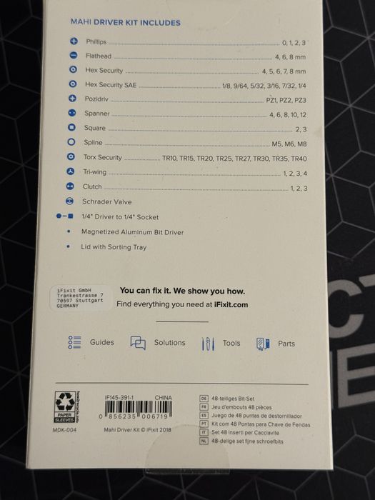 Kit profesional surubelnite iFixit Mahi Precision Bit Set, 48 bits, nou