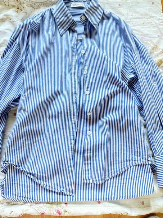 Рубашка в полосу M-L новая