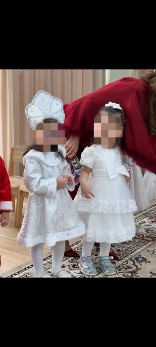 Платье снегурочки, снеговик, ақшақар