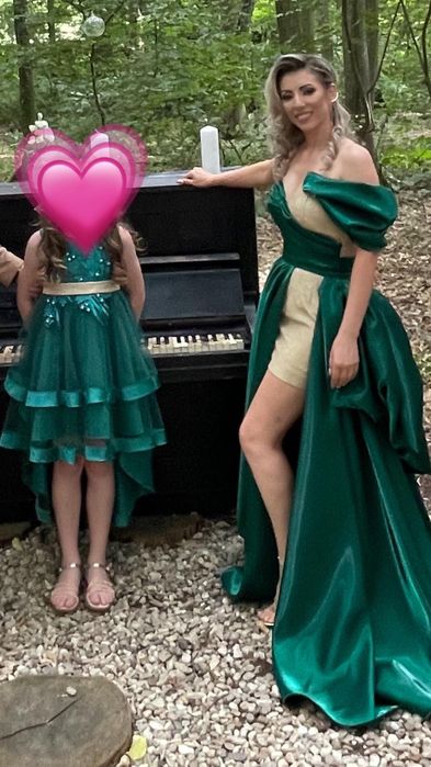 Rochie ocazie / seară fete 8-11 ani verde