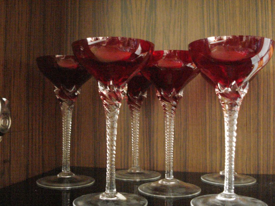 Хрустальные фужеры - Богемское Стекло. Набор. 6 штук.