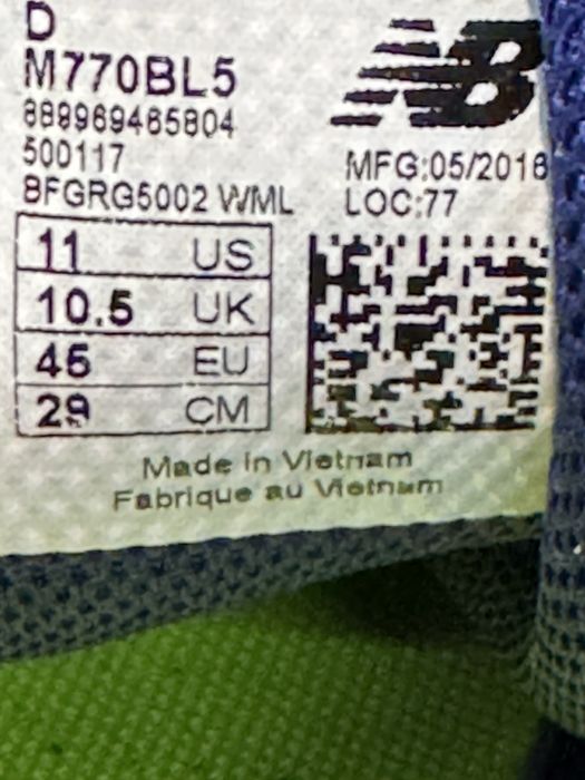 Маратонки NEW BALANCE 770 V5 .Номер 45