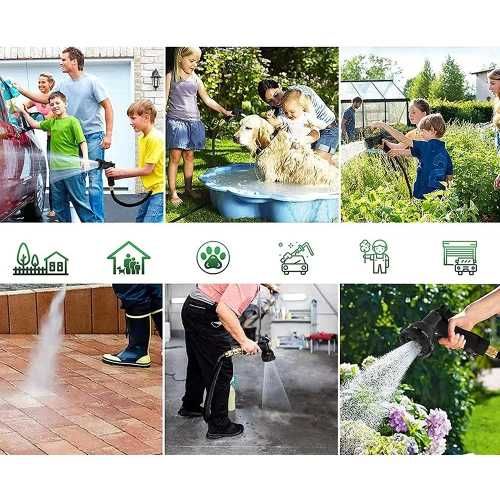 Градински маркуч с воден пистолет, 8 функции и дължина от 15 метра