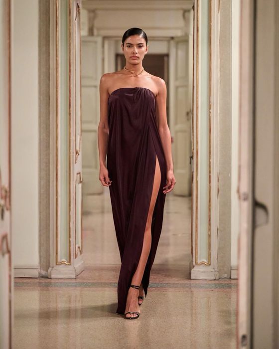 Дълга рокля Elisabetta Franchi Red Carpet колекция пролет-лято 2026