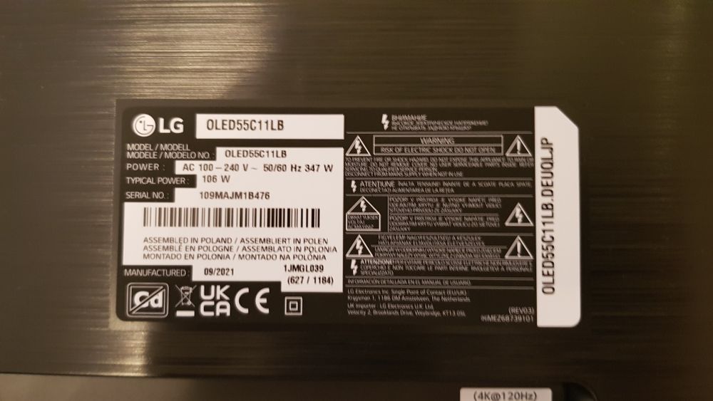 Televizor LG OLED OLED55C11LB, 139 cm, Smart, 4K Ultra HD, 120Hz