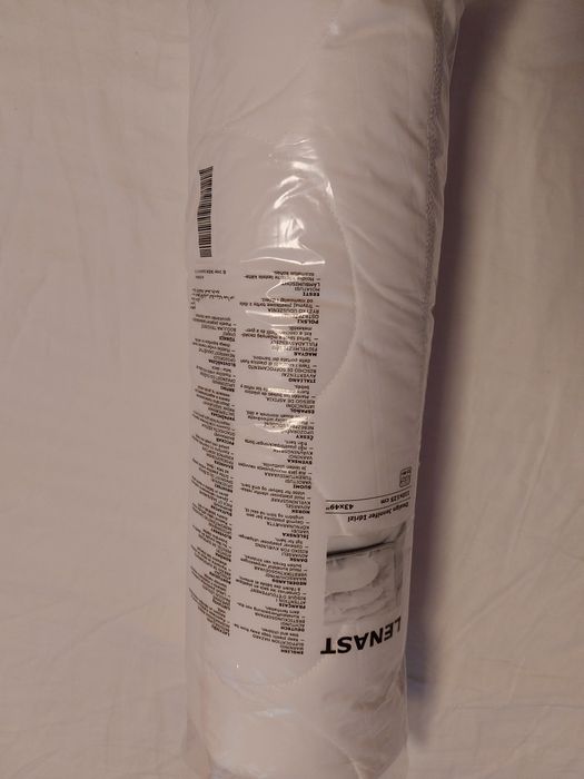 LENAST Pilotă pentru pătuț, alb/gri, 110x125 cm