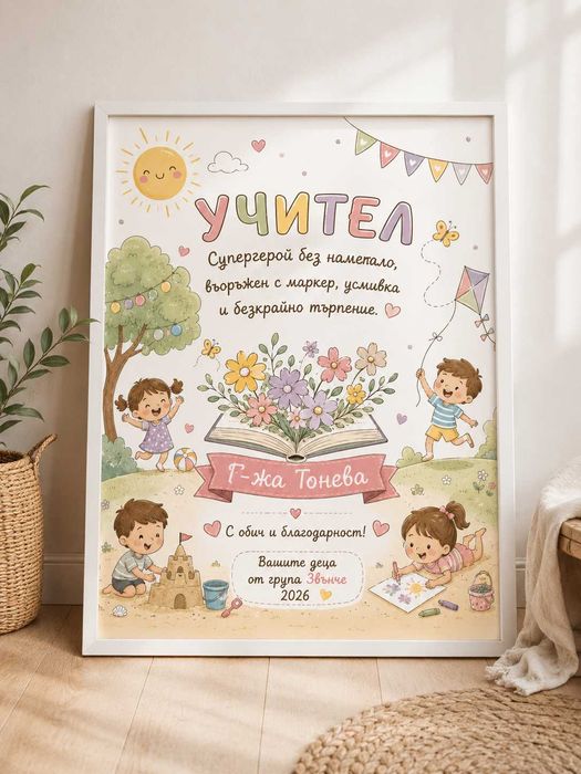 Персонализиран подарък за учителка/ подрък за учител