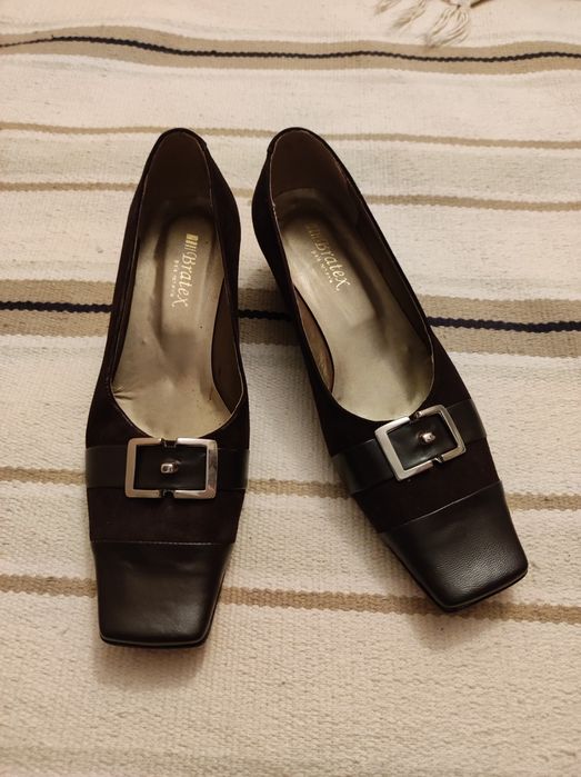 Pantofi 37 piele naturala maro , noi , eleganți , f comozi