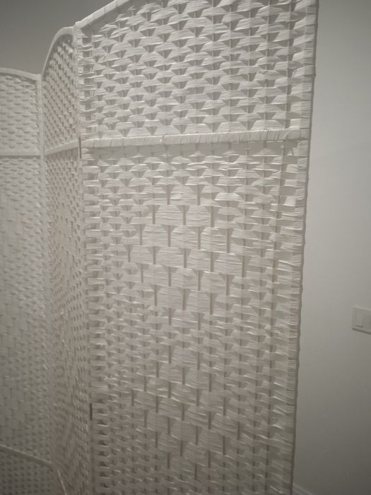 Ширма белая 200 см из дерева