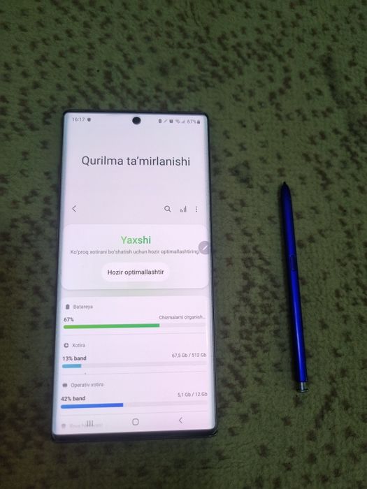 Samsung Note 10 plus 5G sotiladi